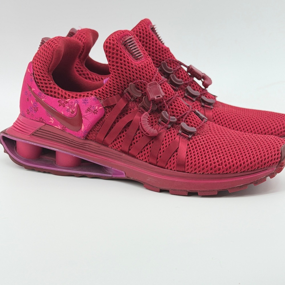 Nike Shox Gravity Floral‎ Burgundy Maroon Women's Sneakers AQ8554-600 Size 8